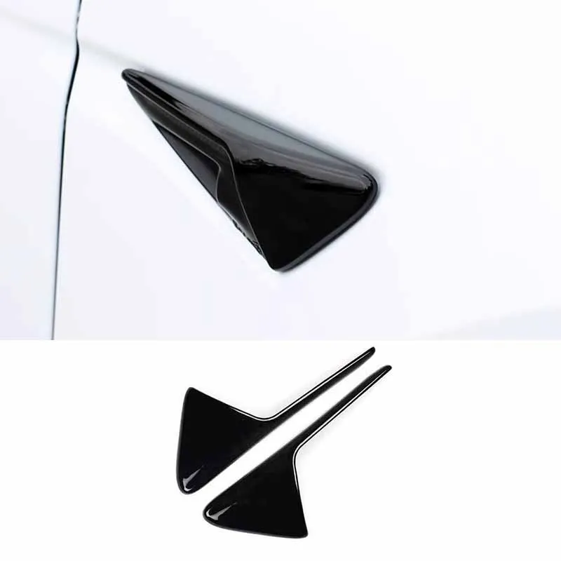 

Car Blade Side Marker Carbon Fiber Pattern Fender Trim StickerFor Tesla Model 3 Model Y Auto Accessories