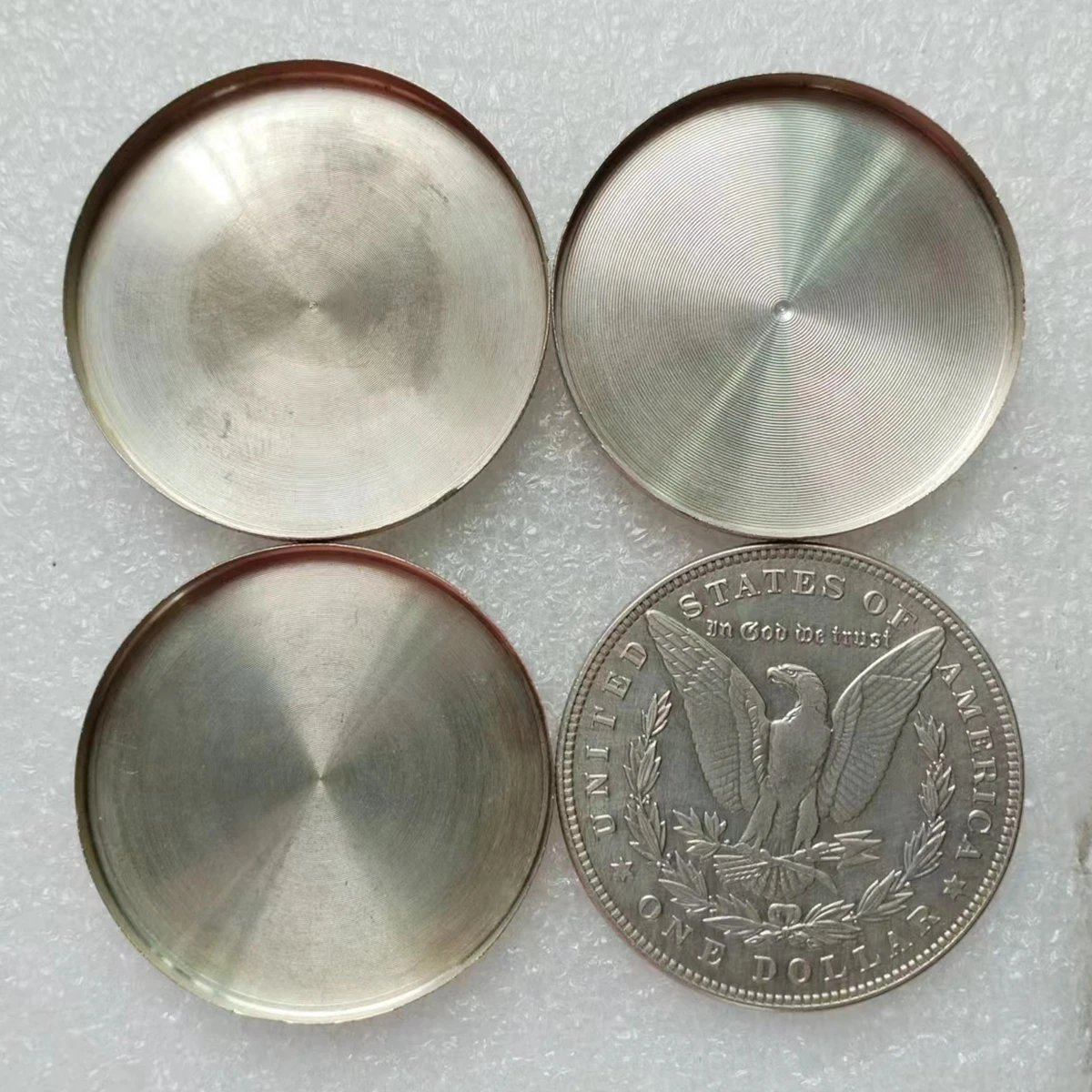 

Four in One Morgan Dollar Set Coin Magic Tricks Close Up Illusions Gimmicks Prop