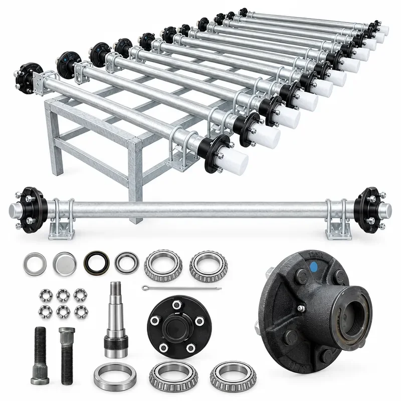 For High Speed Trailer Axle Head Wheel Hub Waterproof Bearing Flange for RV Motorboat Yacht Trailer Bearing Accessories