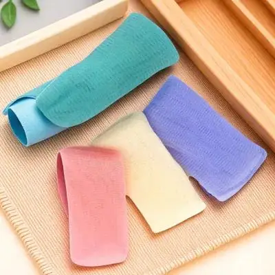 

4Pcs Soap Bag Mesh Exfoliating Pouch for Bar Soap Skin-Friendly Foaming Bathing Accessory Drawstring Saver Scrubber Holder