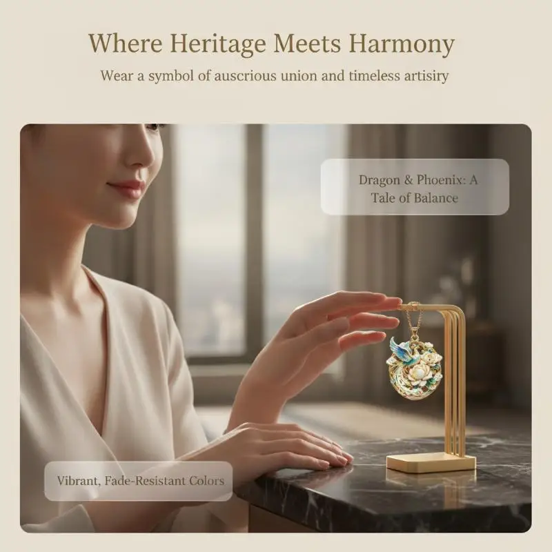 NEW Chinese Mythology Nine Tailed Fox Enamel Pendant Necklace For Women Trendy Exquisite Daily Wear Jewelry Gifts 1PC