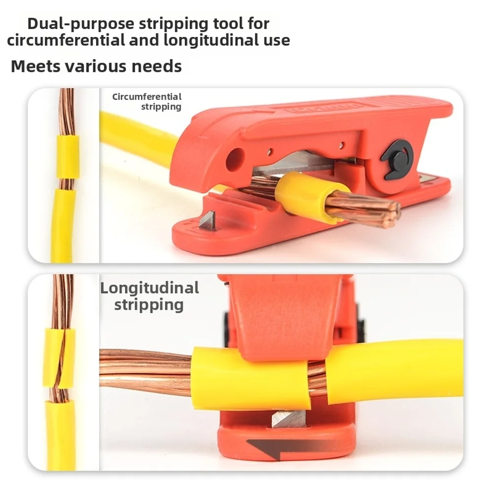 Cable Stripping Tool with Full-Rotation Cutting Mechanism for 4-240mm2 Insulated Conductors For IWISS-System Compatible Design