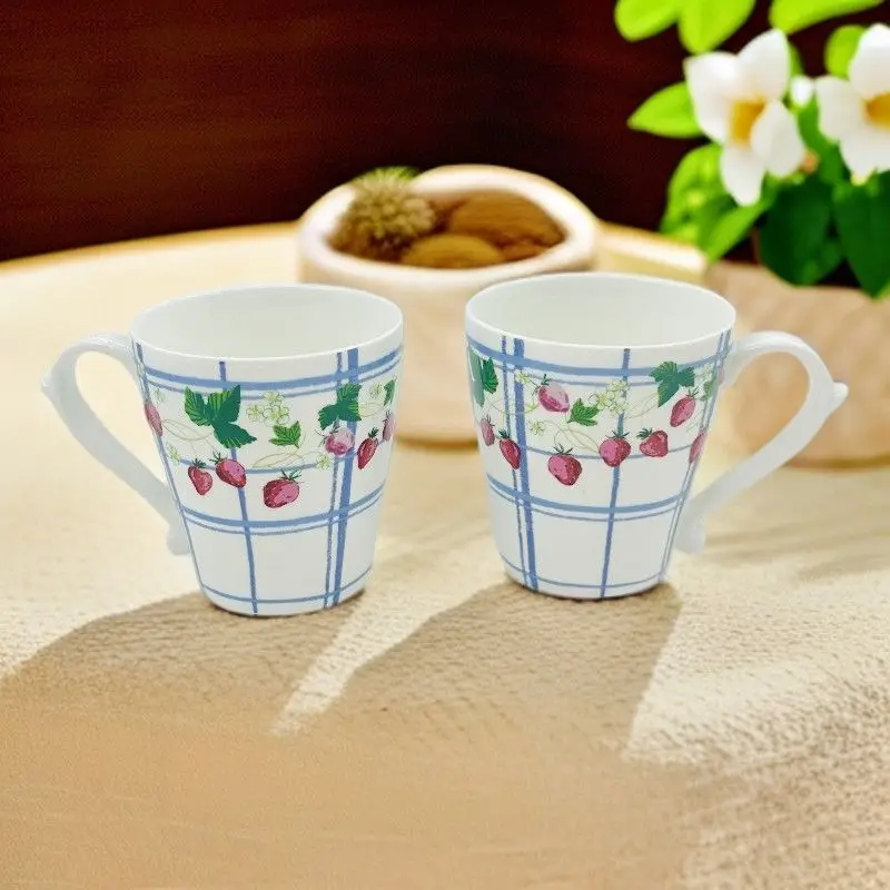 Afternoon Tea Early Spring Limited Strawberry Ceramic Bowl Glass Ceramic Coffee Cup