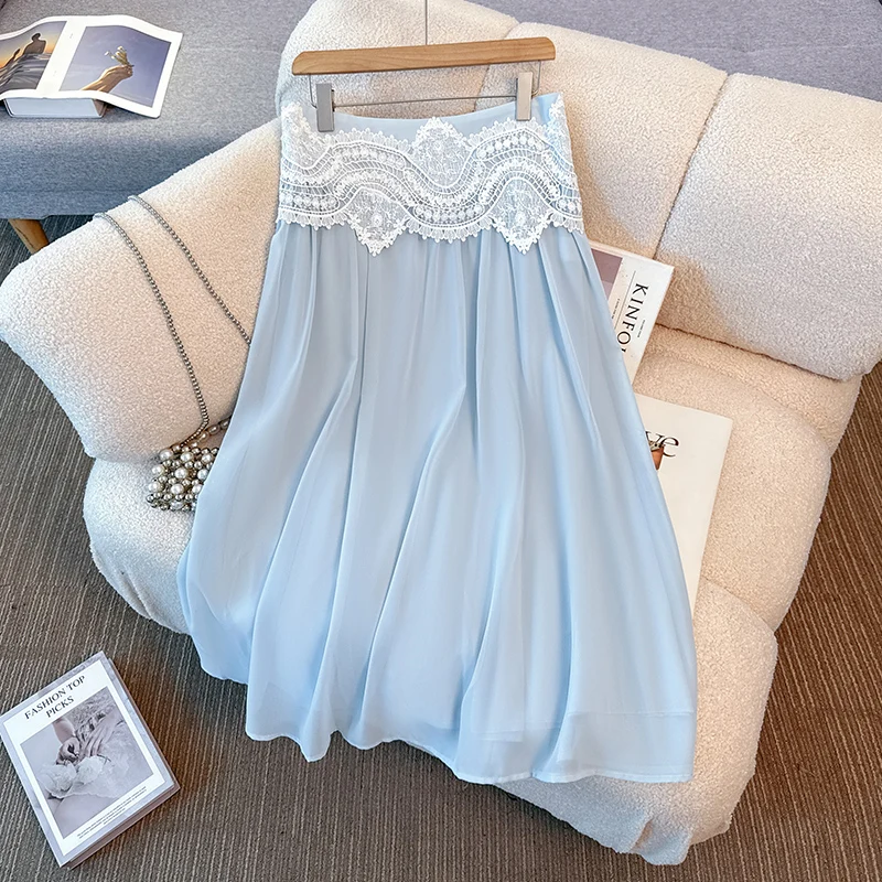 ชุดเซ็ตสองชิ้นสไตล์วินเทจสุดหรู คอวี แต่งลูกไม้ แขนยาว แนวแฟรี่คอร์ เหมาะสำหรับงานกลางคืน แฟชั่นไฮสตรีท ไซส์พลัส