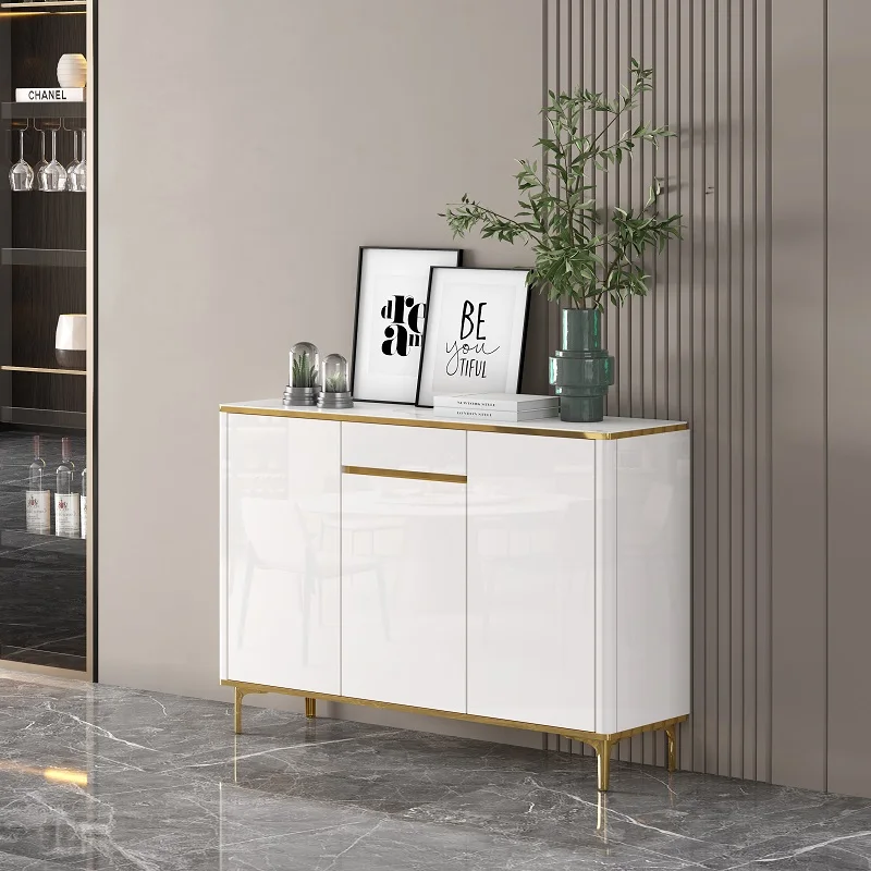 

Shoe cabinet Solid wood paint household door Simple modern large capacity light luxury Nordic entrance partition Mealside storag