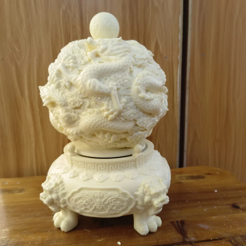 Factory Direct Supply New Product Ivory Nut Carving Fortune Nine to Turn Things around Decoration Good Luck Comes Desktop Living