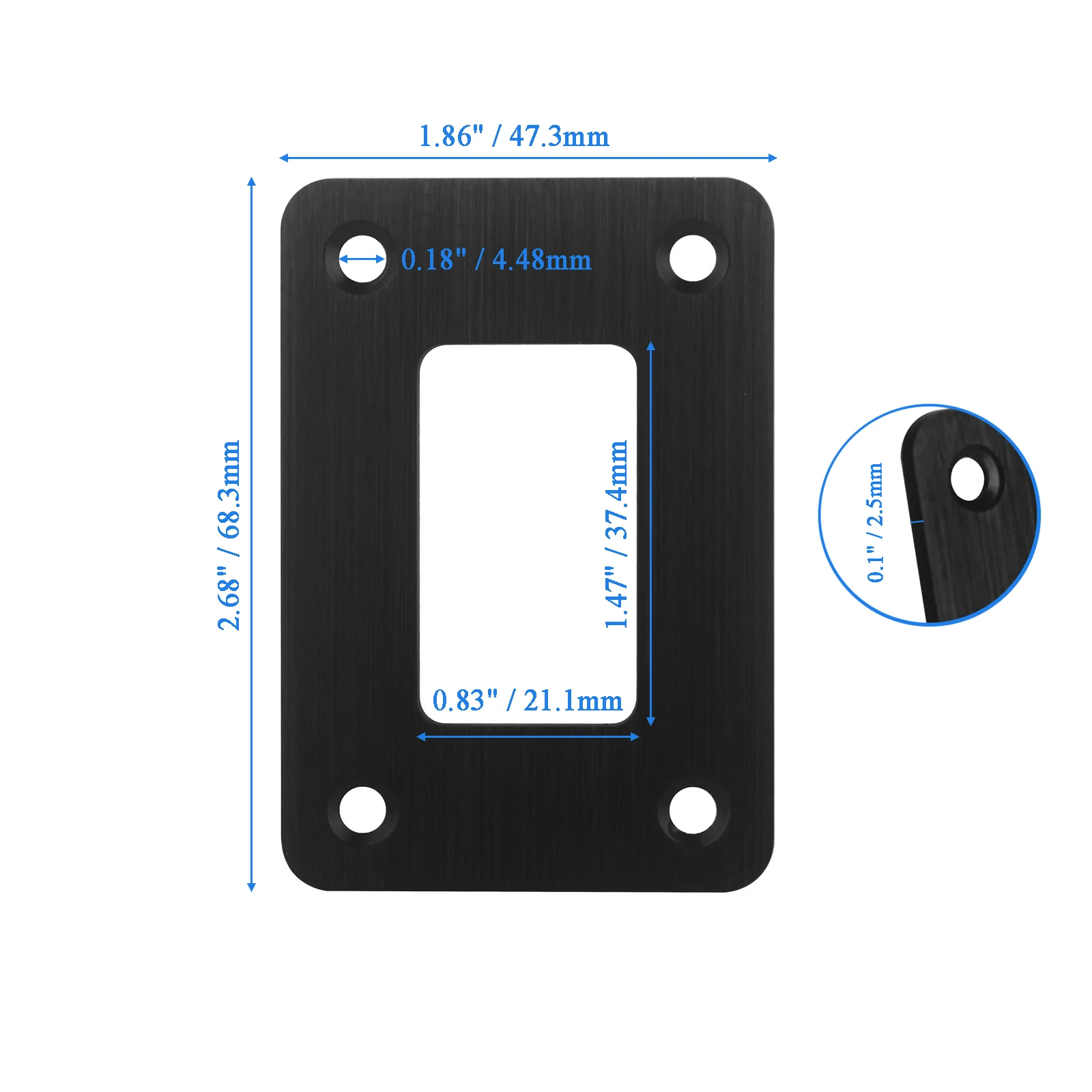 1 / 2 / 3 / 4 / 6 / 8 Gang Rocker Switch Housing Frame for Carling ARB NARVA (37mm x 21mm) Dashboard Panel Installing Aluminum