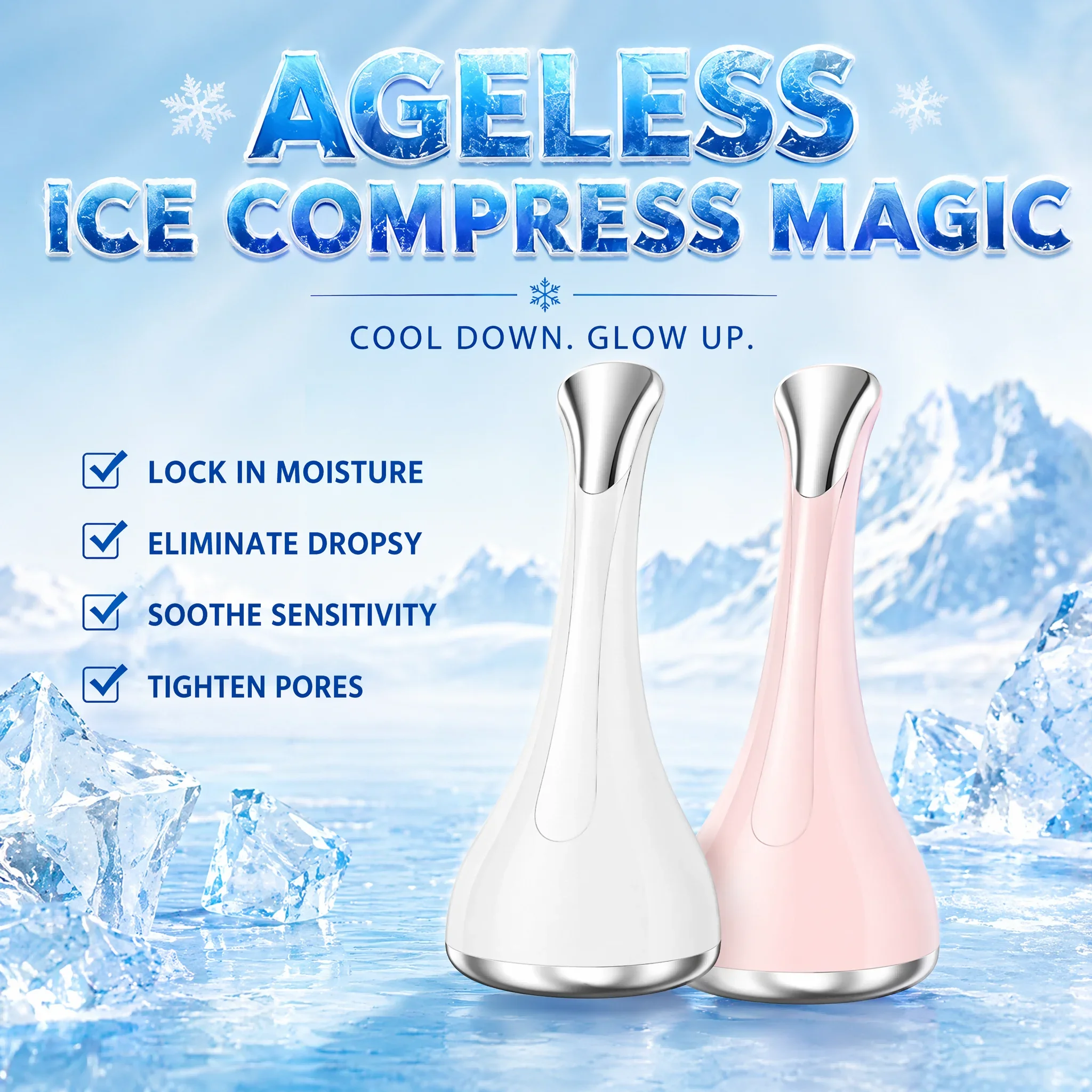 

Ice Compress Beauty Hammer Facial Cold Therapy Tool Reduce Puffiness Tighten Pores Sunburn Repair Skin Massager