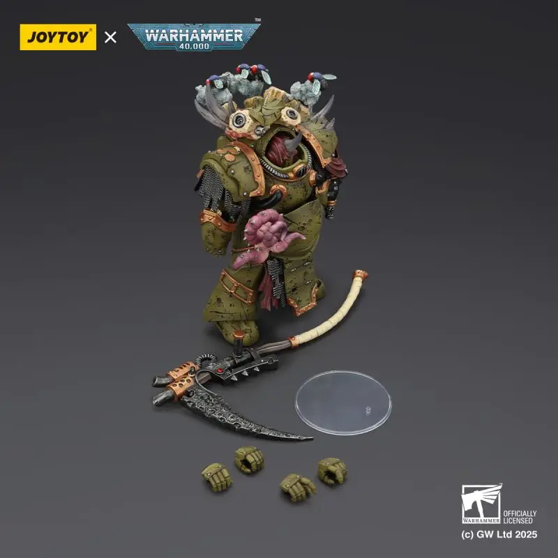 JOYTOY Warhammer 40K Death Guard Deathshroud Terminator 2 with Manreaper and Plaguespurter Gauntlet 1:18 Action Figure Collection Model Gift for Adults view 6