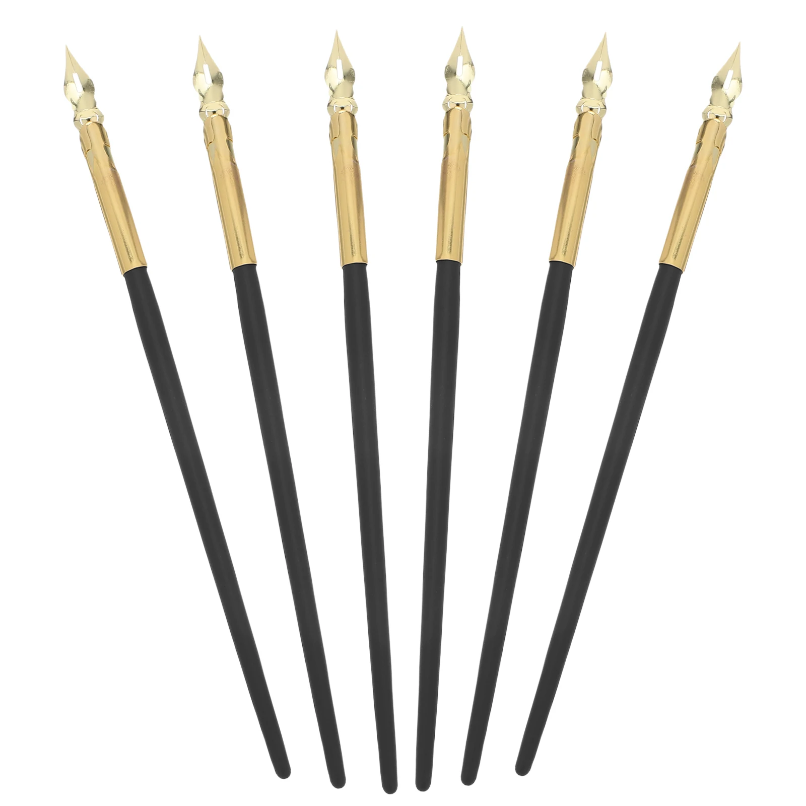 

6 шт., набор ручек для каллиграфии, металлические наконечники для китайской каллиграфии, рисования, подписи, письма, начинающих художников, жидкие чернила