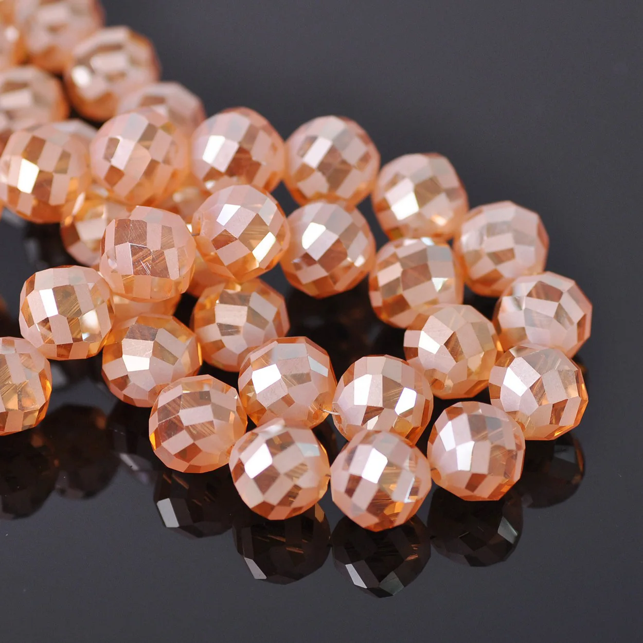 10 stücke 12mm Runde Faceted Matte Kristall Glas Ball Lose Handwerk Perlen für Schmuck Machen DIY Handwerk Erkenntnisse
