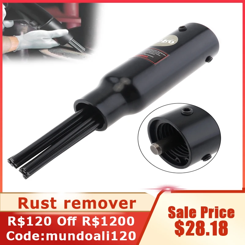 

TORO TR-9190 Pneumatic Needle Tool 230/325mm Bundle Deruster Head with 19 Needle for Rust and Welding Slag Light Burr Removal