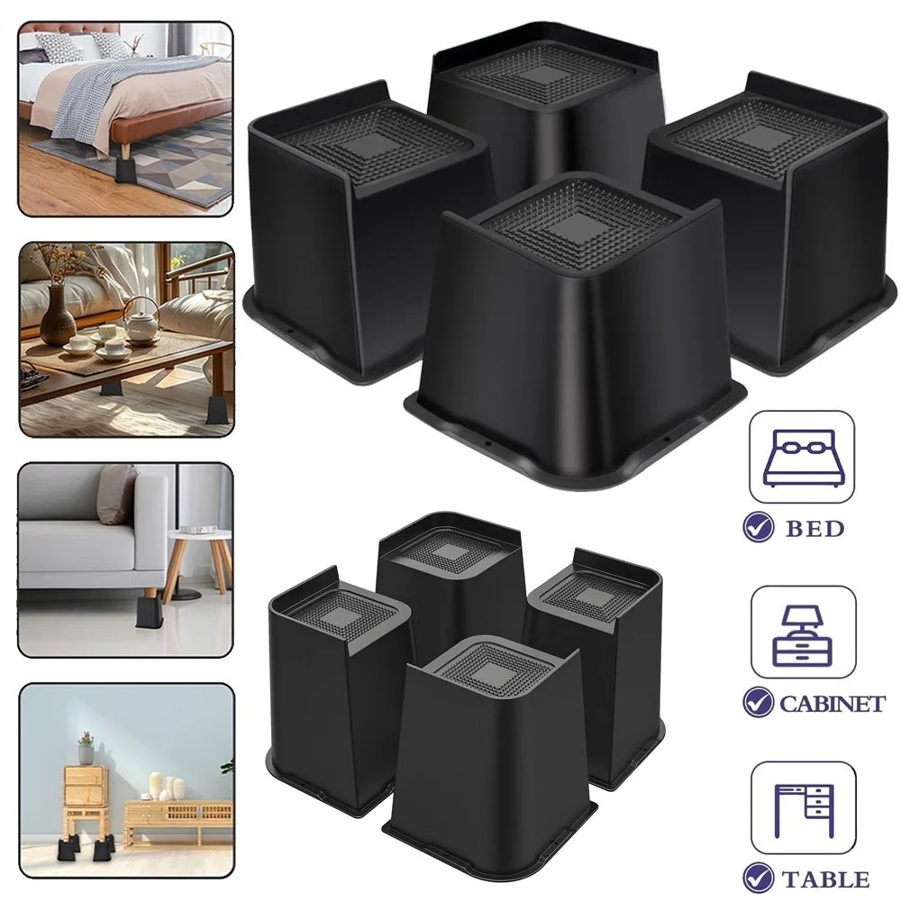 Rehausseurs de meubles en forme de L, robustes, pour lits, tables, chaises, canapés et bureaux