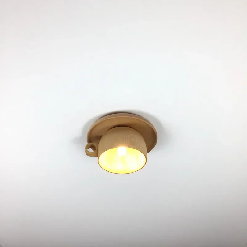 

Светодиодный потолочный светильник Nordic Wooden Cup в индустриальном стиле для гостиной, спальни, домашнего декора