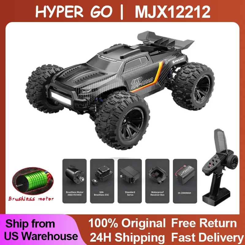 

Радиоуправляемая машинка MJX 12212 1/12, высокоскоростная (до 58 км/ч), с бесщеточным двигателем, 2.4G, внедорожная, с аккумулятором 11.1V и ESC 60A, в качестве подарка/игрушки