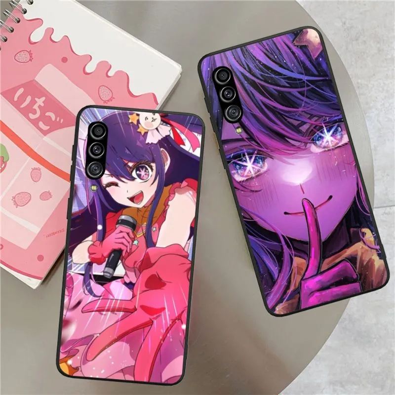 Ainme AI HOSHINO Beauty Phone Case for Samsung Galaxy S23 S22 S21 S10 S9 S8 Plus Ultra Black Soft Phone Cover Funda