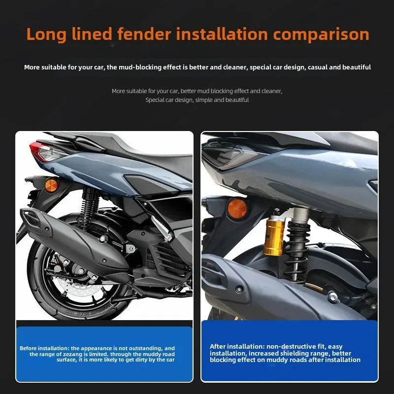 Suitable for Yamaha 20-24 Years Nmax155 Modified Mudguard Motorcycle Modified with Soil Removal and Mudguard