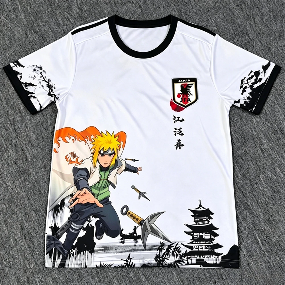 2026 Summer Anime Style 3D Stereoscopic Printed Naruto Uzumaki, Sasuke, Children's T-shirt with Comic Design