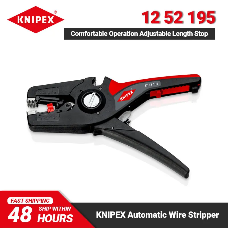 

KNIPEX 12 52 195 PreciStrip16 Automatic Wire Stripper Black Insulated Adjustable Length Stripper Good Grip Comfortable Operate