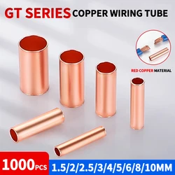 GT copper pipe butt joint intermediate terminal copper pipe wire connecting pipe straight crimping pipe cold crimping terminal