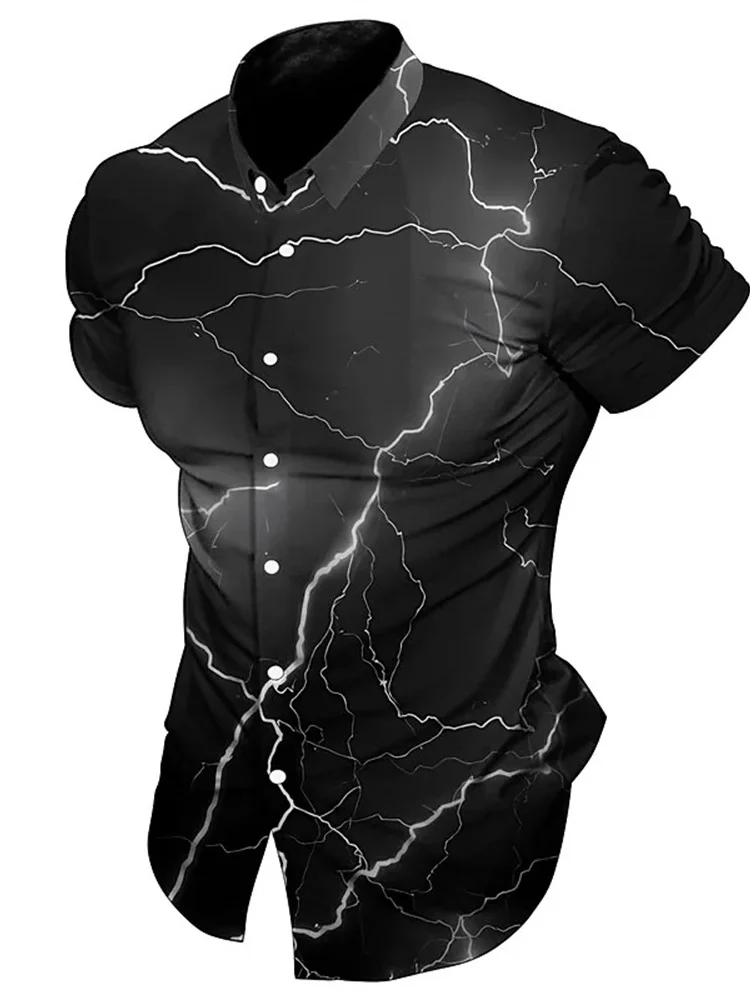 

Slim Fit ort Sve irt Simple 3D Printed Faion Urban Sle Casual irt для мужчин All Seasons ort Sve Irt с принтом