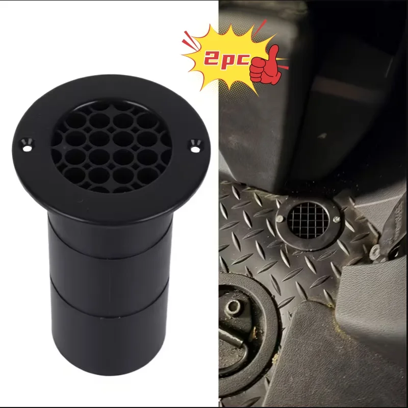 2pc RV Gas Drop Out Round Floor Vent Black Car Floor Gas Exhaust Outlet 75x120mm For Motorhome Caravan Camper Van RV Accessories