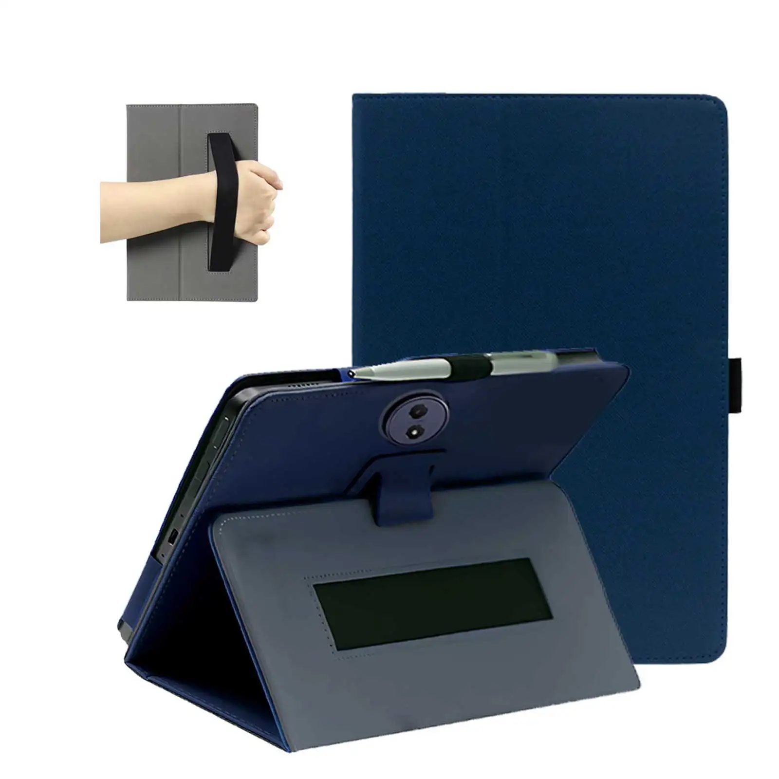 Case for TCL TAB A1 Plus Android Tablet 12.2 Inch (Model 9445X), PU Leather Folding Cover with Pen Holder  Wrist Strap