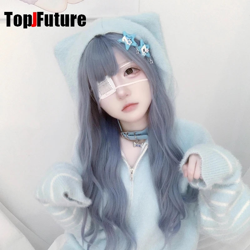 Gothic dark punk Subculture Abi y2k Millennium Hot Girl lovely Lake Blue Star anime Note Pendant hairgrip Hairpin clip  headwear