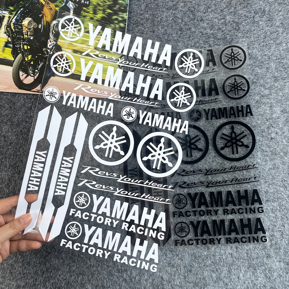 Reflective Laser Letter Stickers for Yamaha Motorcycle Dirt Bike Racing Decals Fuel Tank Decor Accessories Helmet Modification
