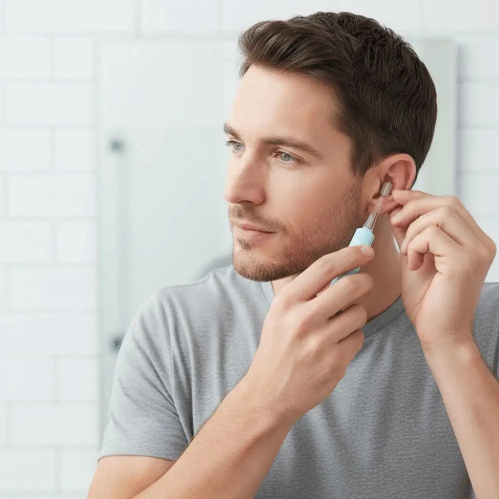 

LED Light Baby Ear Cleaner USB Charging Soft Luminous Ear Curette 360 Degree Rotating with Magnifying Luminous Ear Spoon Set