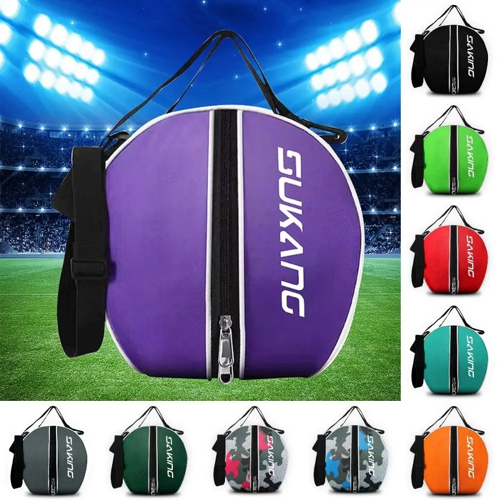 

Round Basketball Storage Backpack Elastic Detachable Straps Sport Shoulder Bags with Zipper with Side Pockets