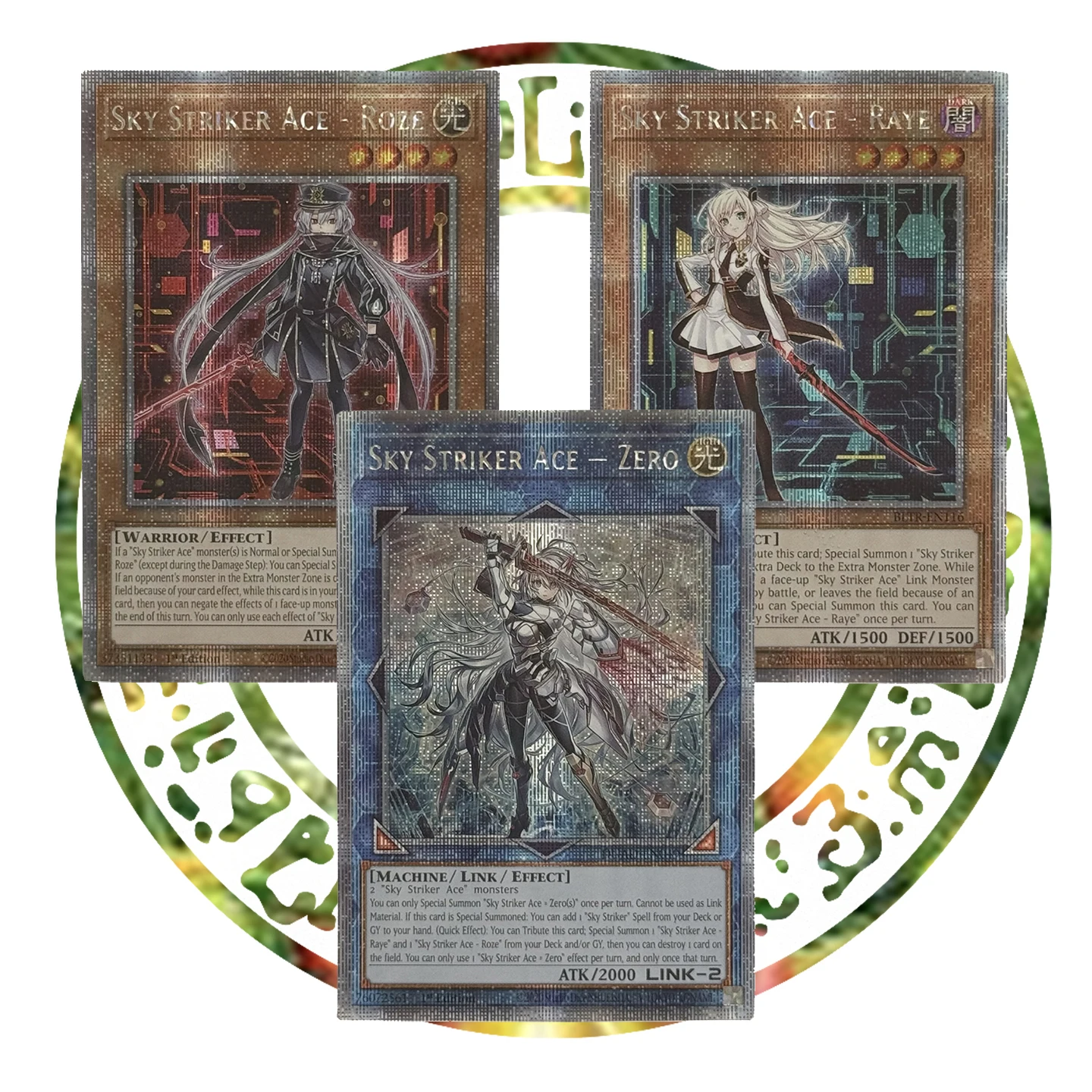 Yu-Gi-Oh! Coleção DIY Cartões Proxy Zeke Sky Striker Ace Zero Cartões de Presente Kagari Shizuku Hayate Kaina Combinado Manobra Engage