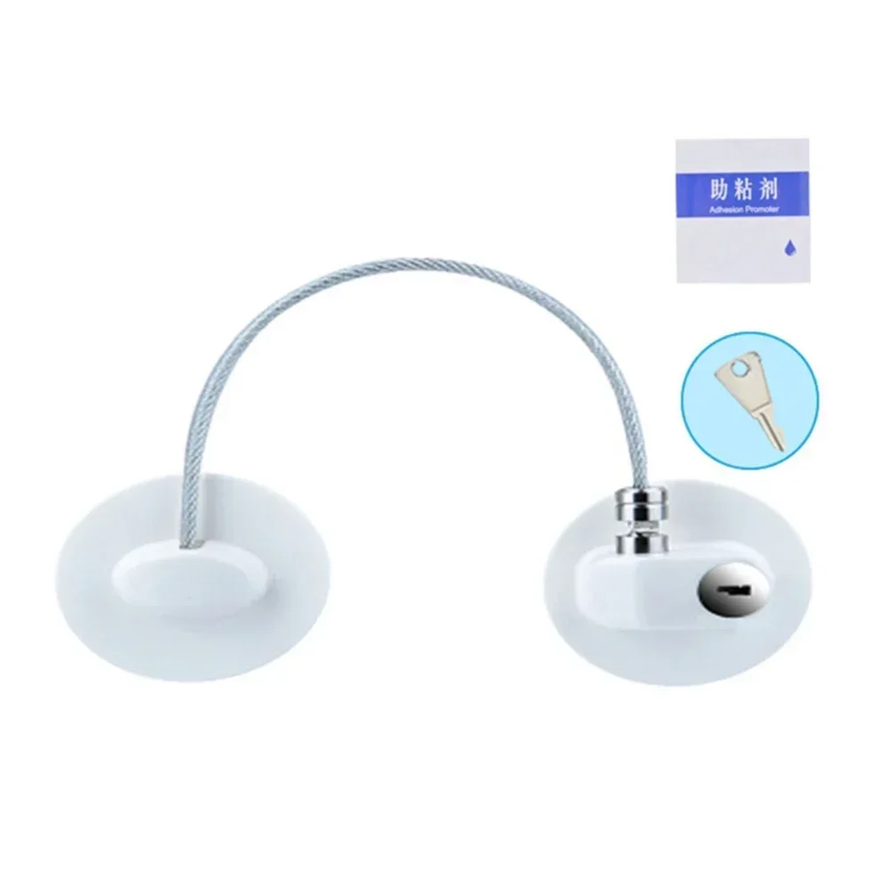 Child Safety Lock Cabinet 1 Pc Fridge Door Lock Stainless Steel Cable Protection Kids Baby Home Window Lock Strong Fix