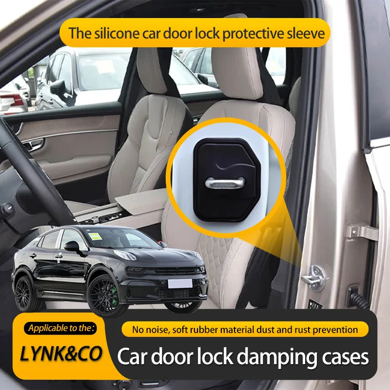 

Car Door Lock Cover Protective Buckle Cover Sticker For Lynk 05 01 EM-P 03 06 07 08 09 900 Z10 Z20 Accessories