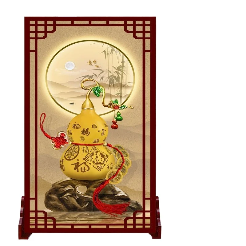 

Screen partition living room block gourd