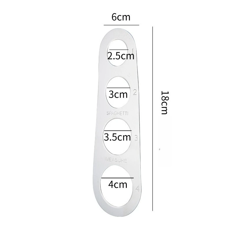 اكسسوارات المطبخ الفولاذ المقاوم للصدأ المعكرونة المعكرونة قياس 1 قطعة 4 ثقوب السباغيتي كيال المعكرونة الإيطالية الملحقات