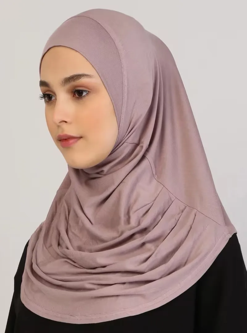 Wrinkle Modal Jersey Hijab Instant Hijab Muslim Innerscarf For Woman Under Cap Hat Lady Solid Soft Headscarf Crystal Hemp Bonnet