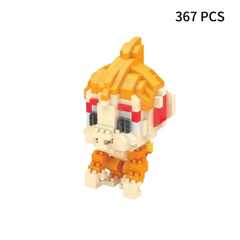 Blocks Small Cartoon Mini Building Block Pikachu Charizard Eevee Mewtwo Anime Assemble Action Pokemon  Model Dolls Toys