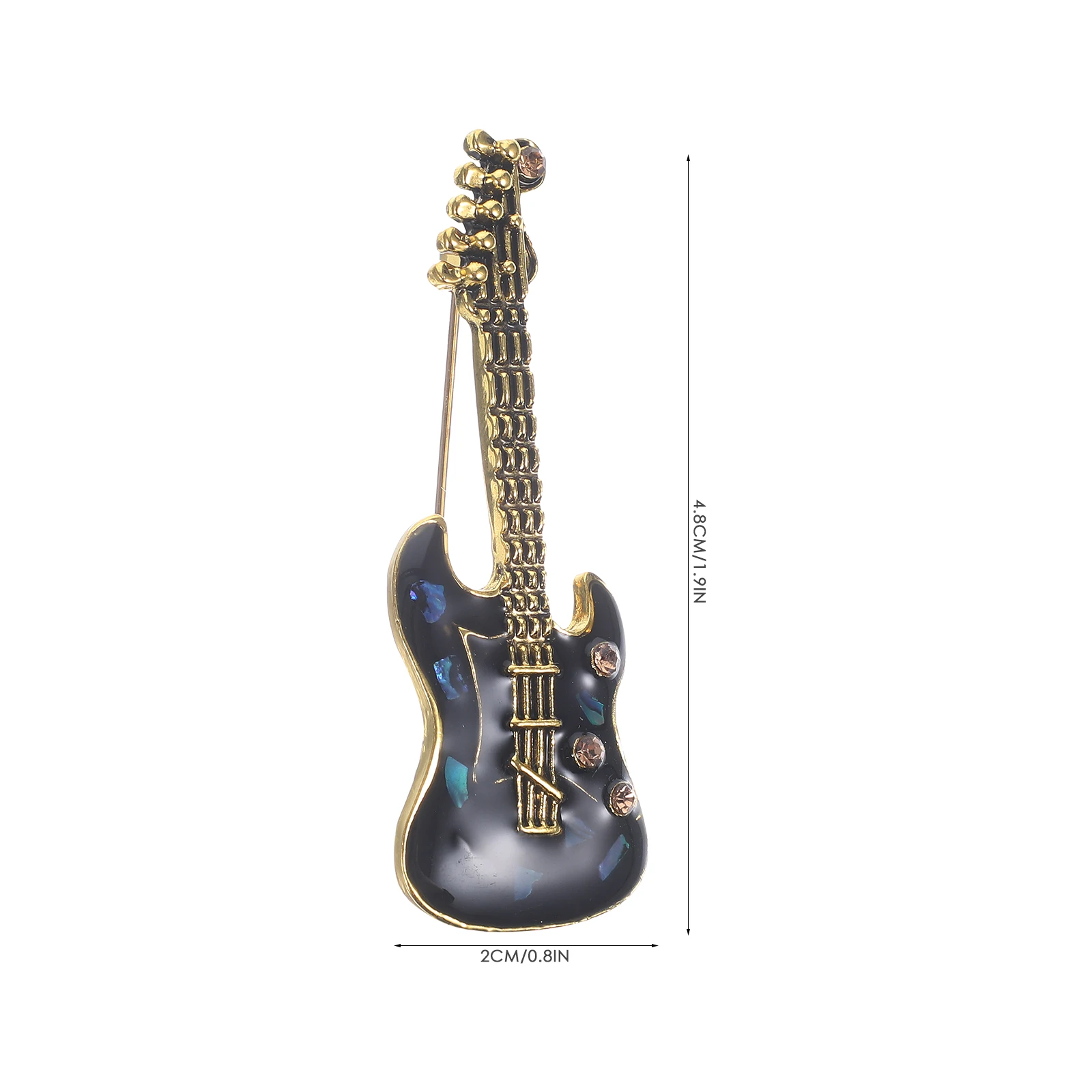

Guitar Shaped Brooch Musical Alloy Pin Vintage Festival Collar Brooch For Women Men Metal Breastpin Holiday Party Accessory Gift