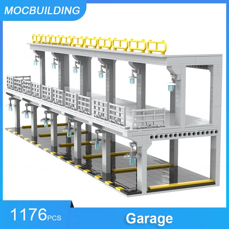 MOC Building Blocks Imperial Garage & Car Workshop & Modern Mansion fai da te assemblare mattoni trasporto Display modello giocattoli regali