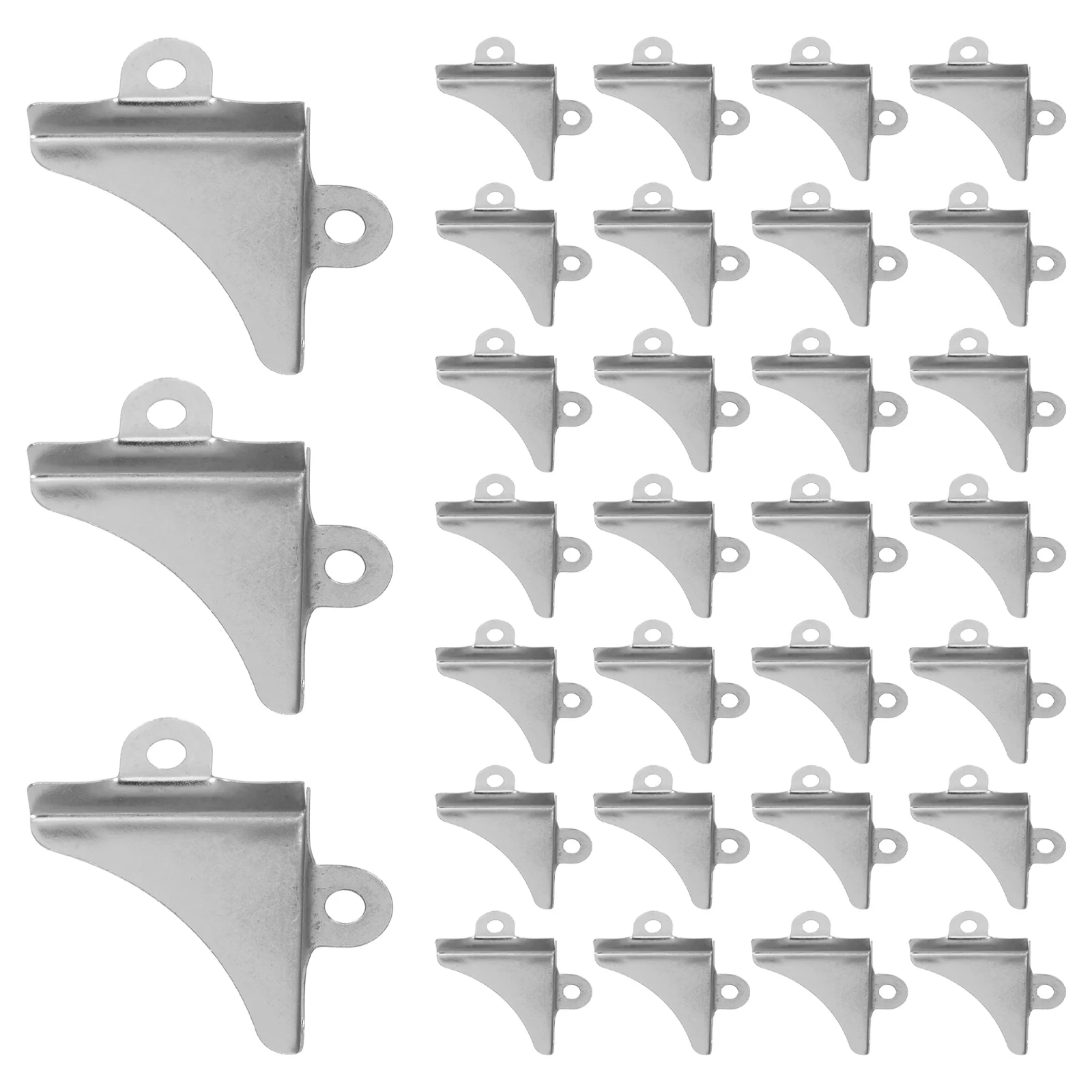 

1 set Hardware Corner Protectors for Wooden Boxes Furniture Triangular Design Anti Collision Durable Material Square Boxes Metal