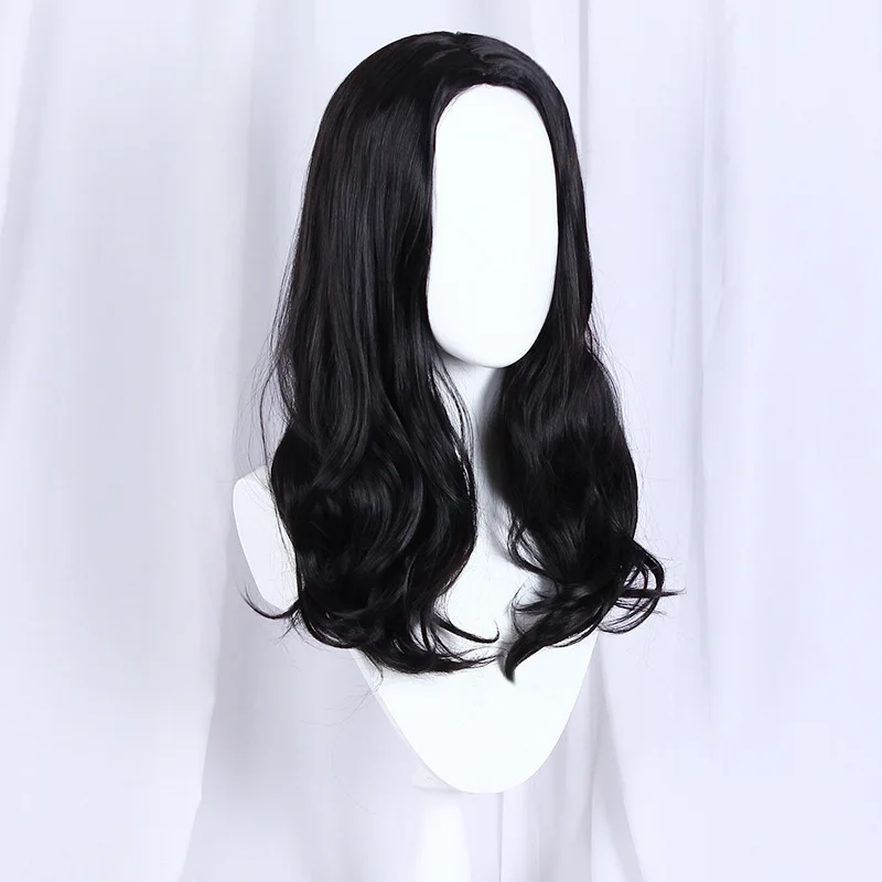 Tokyo Revengers Kiyuji Gakuto Cosplay Wig Black Middle Parting Slightly Curly Anime Character Wig