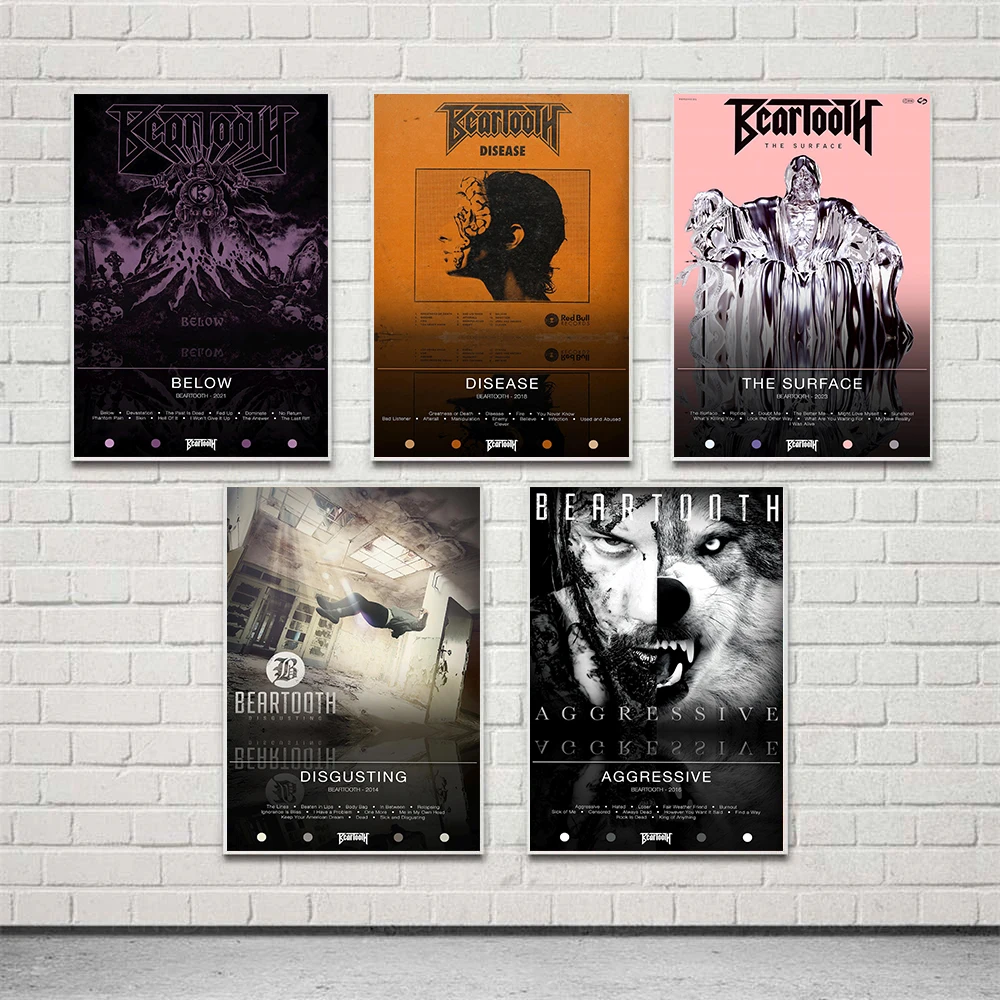 Heavy Metal Pop Band B-Beartooth Posters Aggressive Album Rock Music Modern Prints Canvas Painting Wall Pictures Home Room Decor