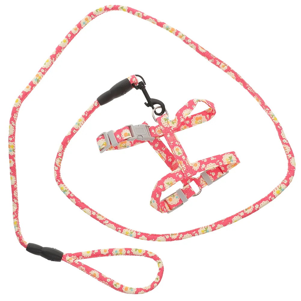 

Cat Leash and Harness Set Escape Proof Adjustable Kitten Accessories Comfortable Pulling Rope Reliable Long Using Time