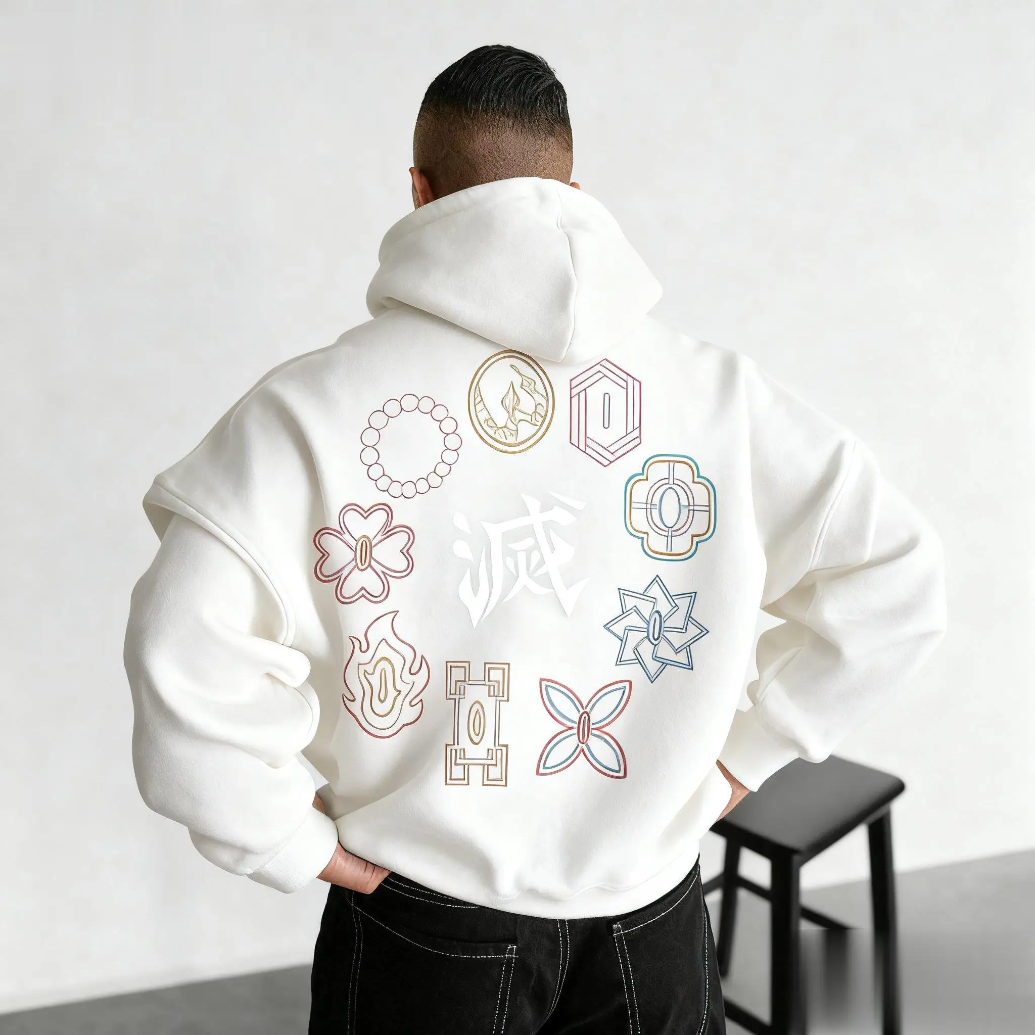 Demon Slayer Streetwear Uomo Donna Felpa con cappuccio Pullover Anime Stampa Felpa casual oversize Maglione con cappuccio grafico moda Autunno