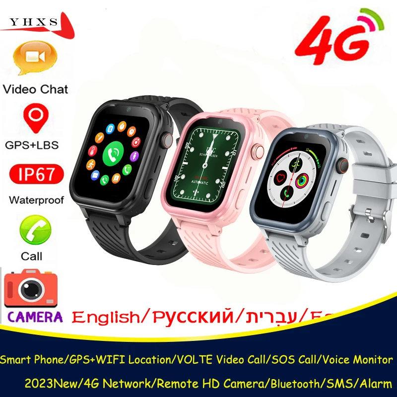 Android 8.1 4G Smart Kid GPS WIFI Trace Location Child Student HD Camera Voice Monitor Video SOS Call SMS Phone Wristwatch Watch