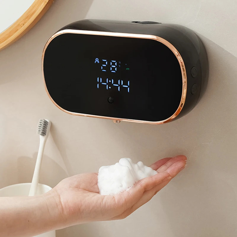 1pcs Wall-mounted Intelligent Induction Foam Hand Sanitizer Automatic Foamer Touchless Infrared Foaming Function Rechargeable