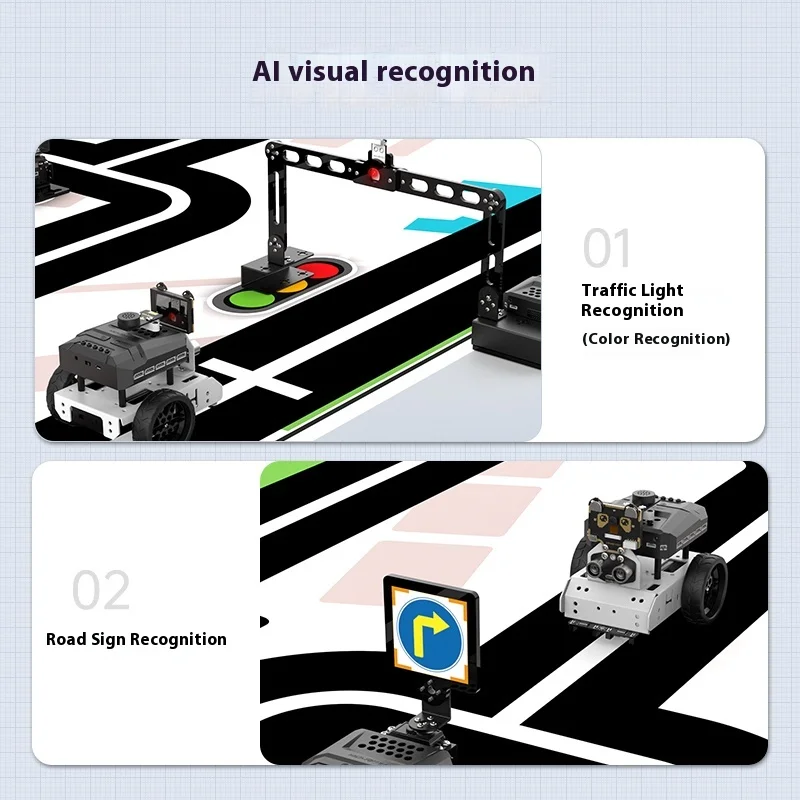 AiNovaインテリジェントビジョンロボット、インテリジェントカート画像認識、無人スクラッチグラフィックス、Pythonプログラミングロボティクス