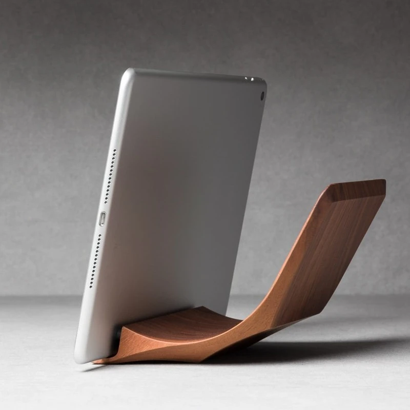 

Portable Solid Wood Tablet Stand Ergonomic Height Desktop Holder Universal Accessory Compatible for IPad Vertical Bracket