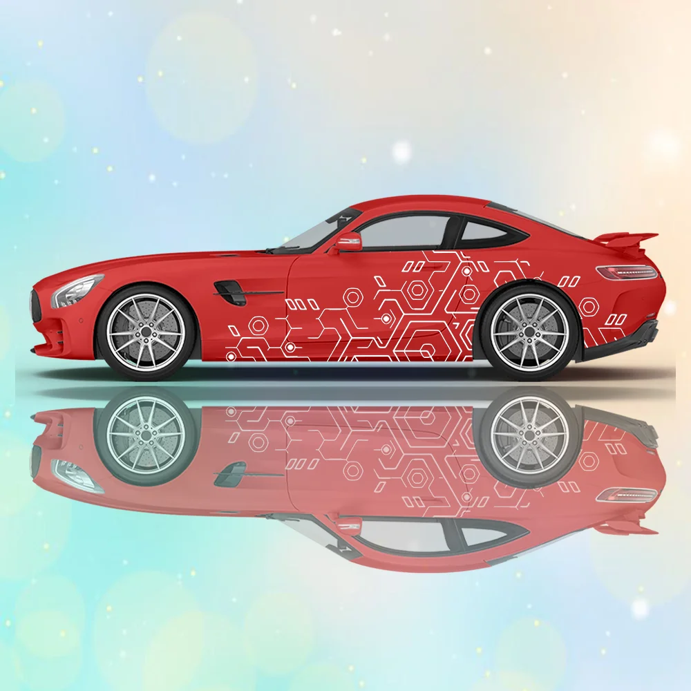 

Honeycomb Hexagon Pattern Car Vinyl Wraps Decal Self-adhesive PVC Sticker Suitable for Trucks SUV Decoration Auto Accessories